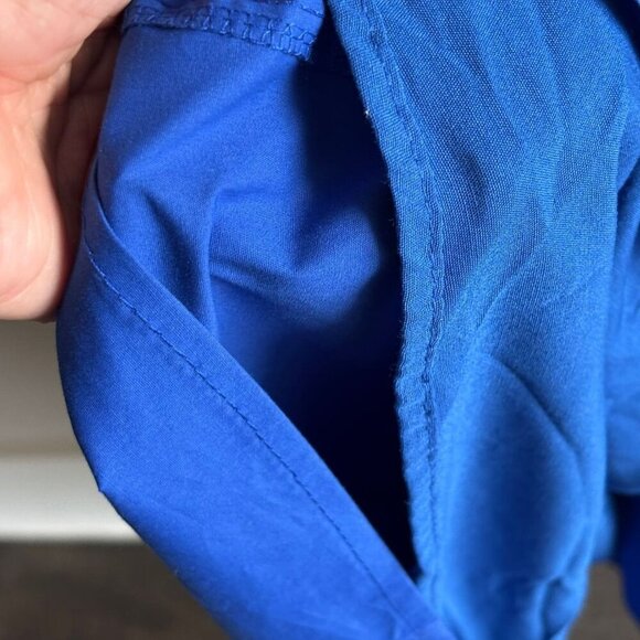 Zara Womens Bloggers Favorite Strappy Poplin Tie Midi Dress Blue Size Medium - Picture 10 of 15